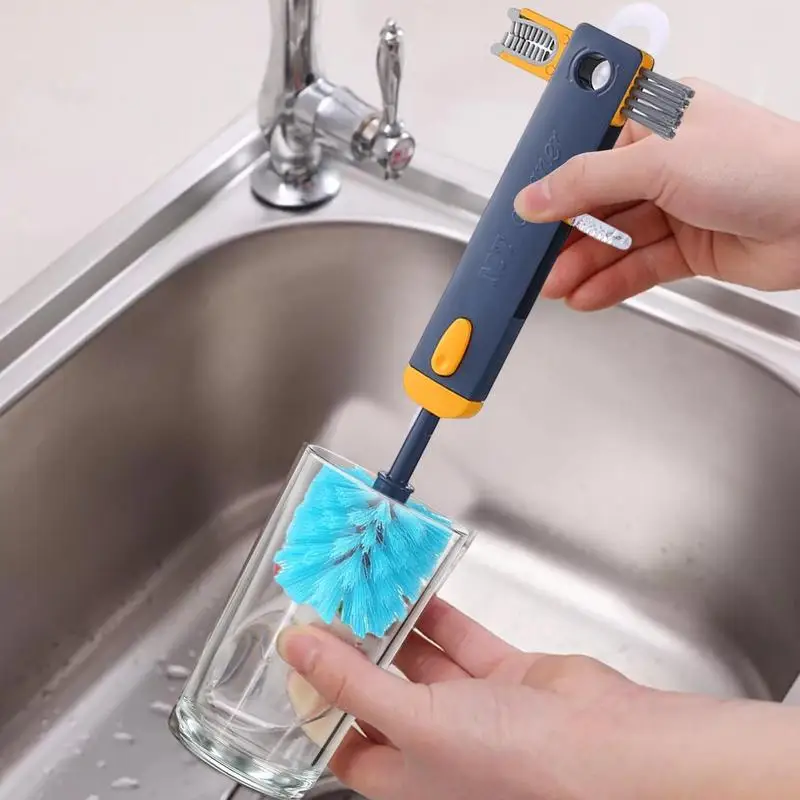 Crevice Cleaning Brush Bottle  Cleaner Brush Set for Washing Narrow Neck Beer Bottle Tumblers Wine Glass Cups Coffee Mugs