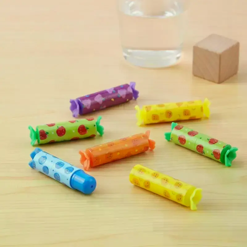 Pastel Highlighters: 6pcs Colorful Mini Candy Chisel Tip Marker Pen Party Birthday Drawing Poster Diary
