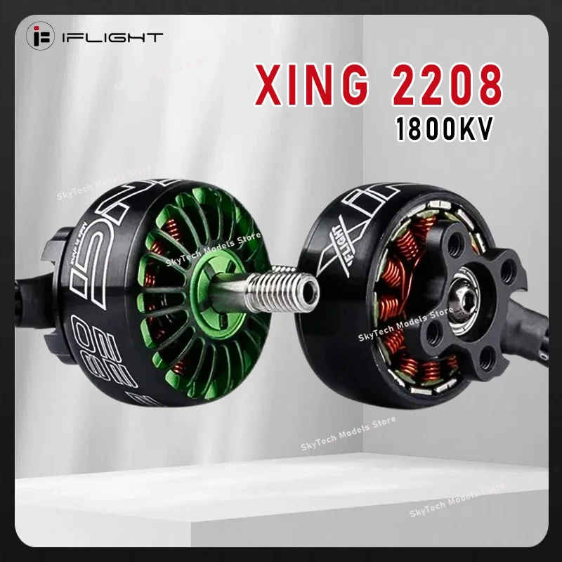 IFlight XING 2208 1800KV Unibell Motor - 4mm Titanium Shaft 2-6S Fit 5-Inch Prop FPV RC Brushless Motor