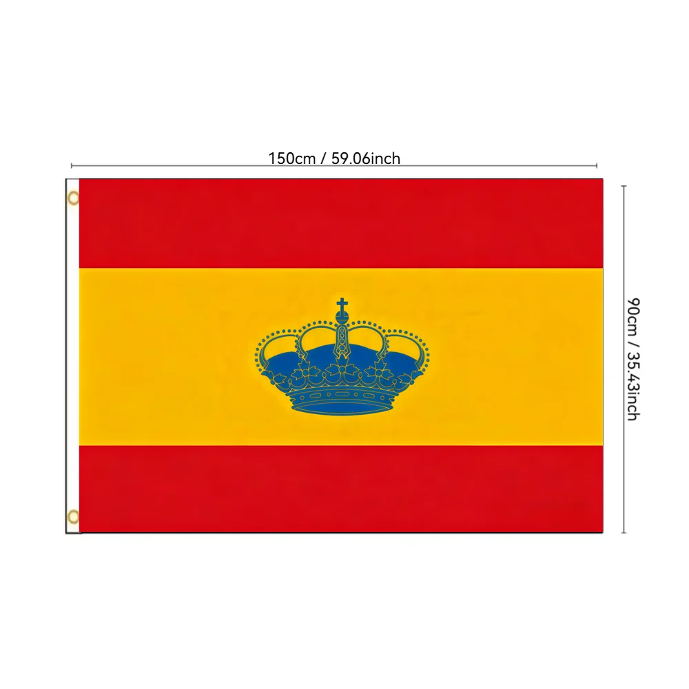 Bandera de España, diseño de yate español, 2x3 pies, 3x5 pies, pancarta náutica de barco marino para decoración de velero