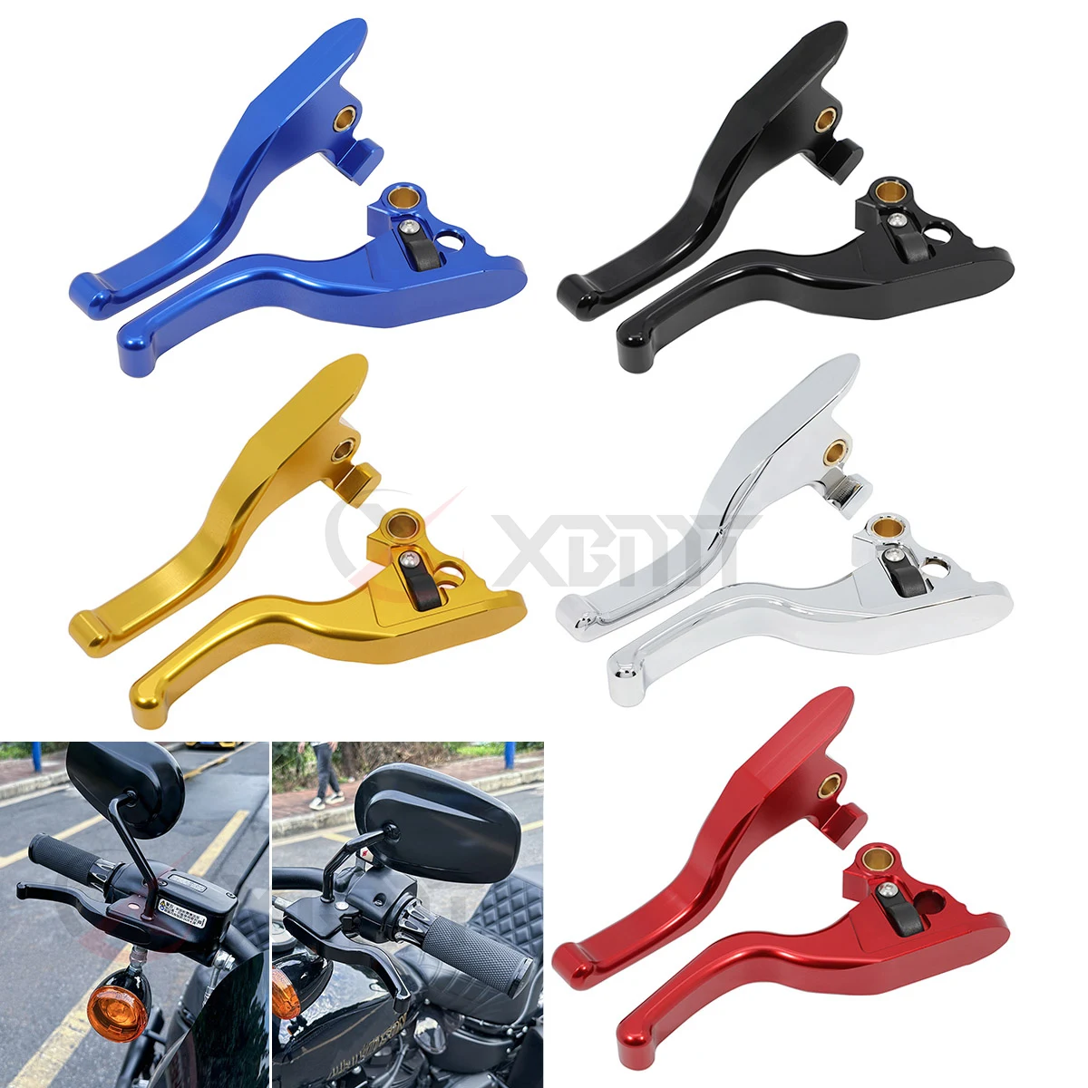 Motorcycle CNC Aluminum Brake Clutch Levers For Harley Softail Low Rider Street Bob Breakout Deluxe Slim FLHC 2015-2022