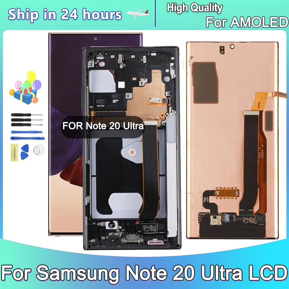 

AMOLED For Samsung Note20Ultra 5G LCD Display Touch Screen Digitizer Replace for Samsung N986 SM-N986B LCD