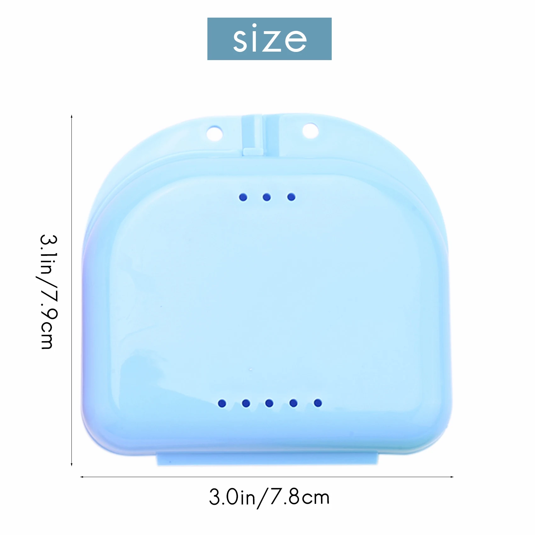 AT77 Retainer Case 5Pcs Mouth Guard Case Orthodontic Dental Retainer Box Denture Storage Container