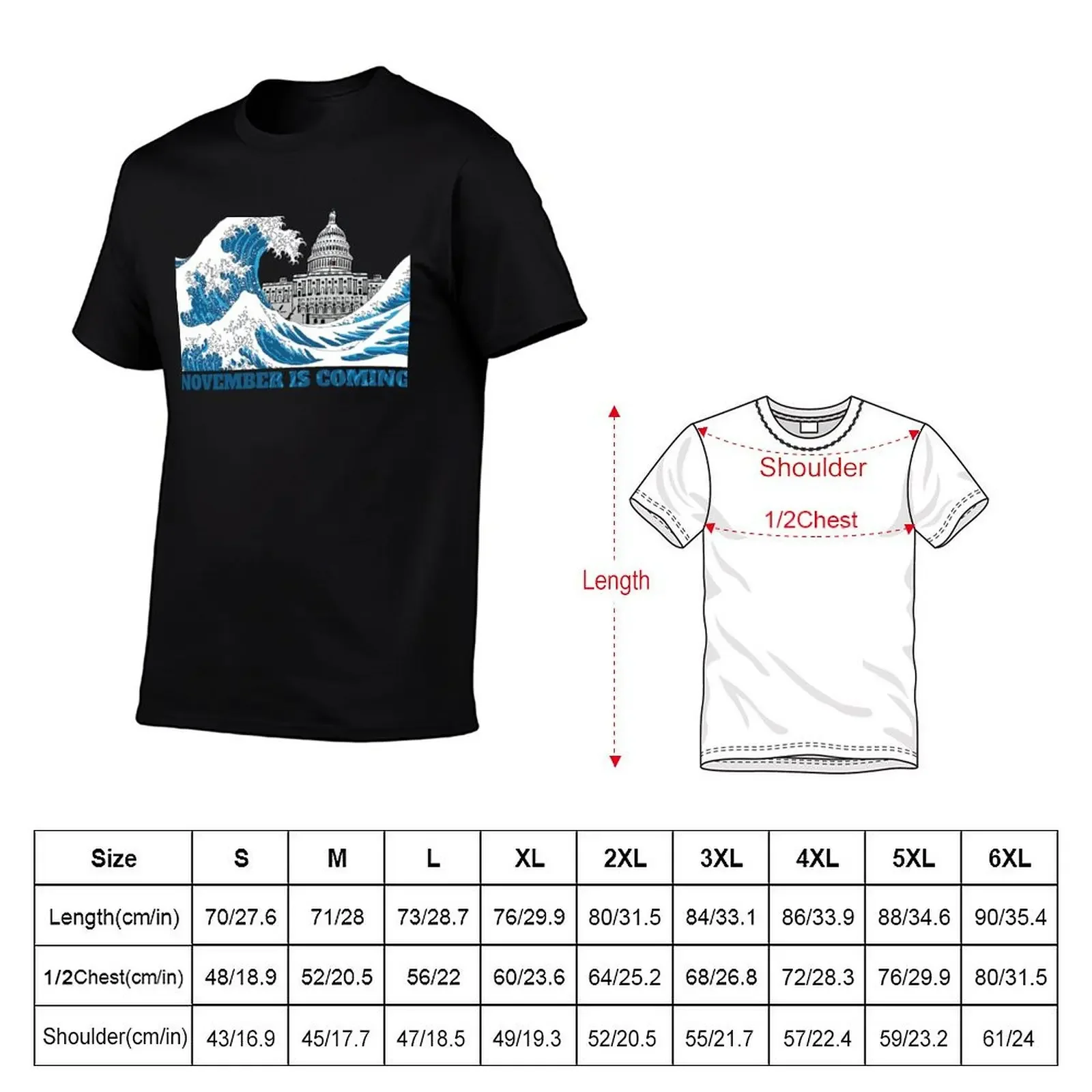 Blue Wave T-Shirt oversized plus size clothes animal prinfor boys fitted t shirts for men