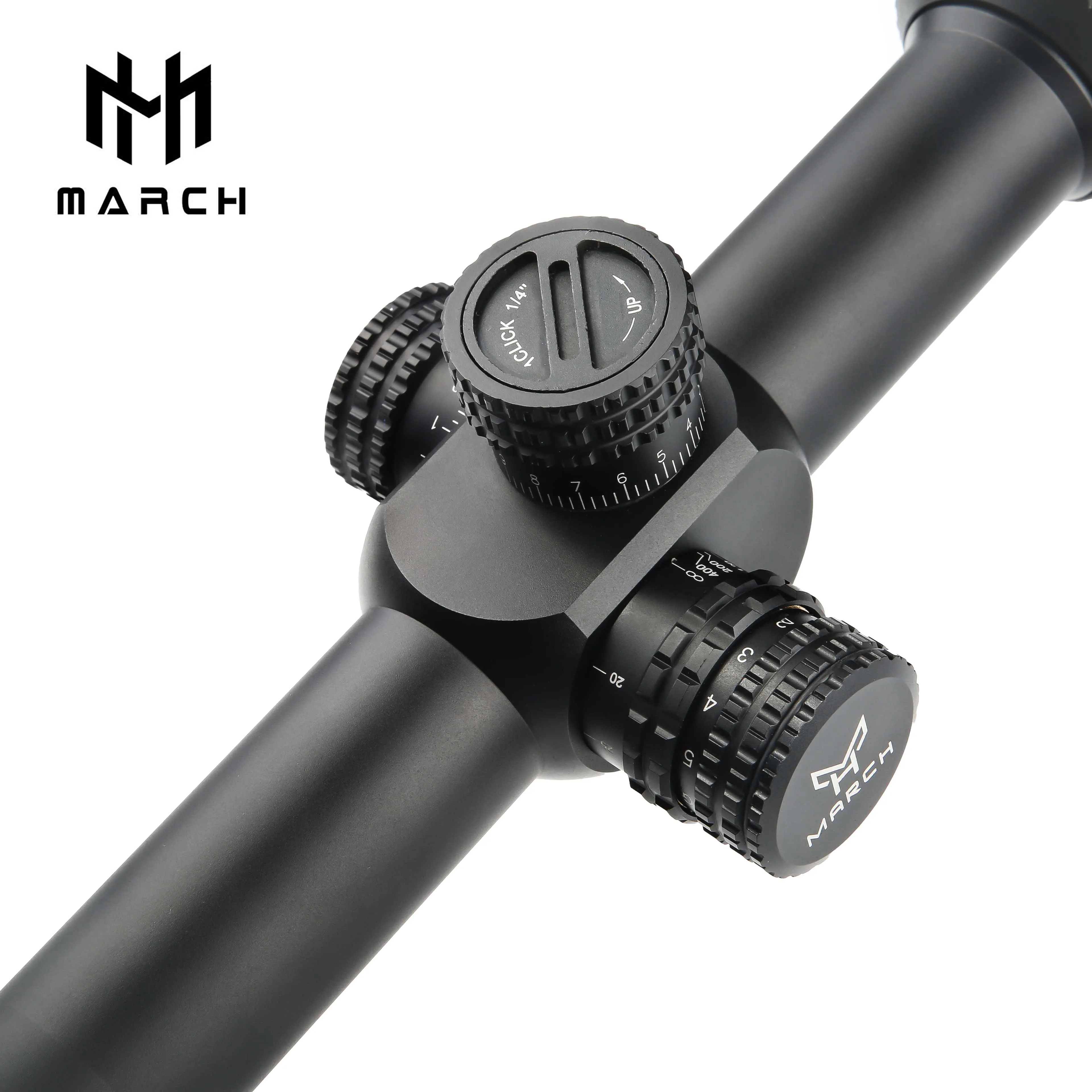 MARCH SK 5-25X50FFP-mira telescópica táctica Caza, mira telescópica para Rifle de caza, mira óptica grabada en vidrio, iluminación roja y verde