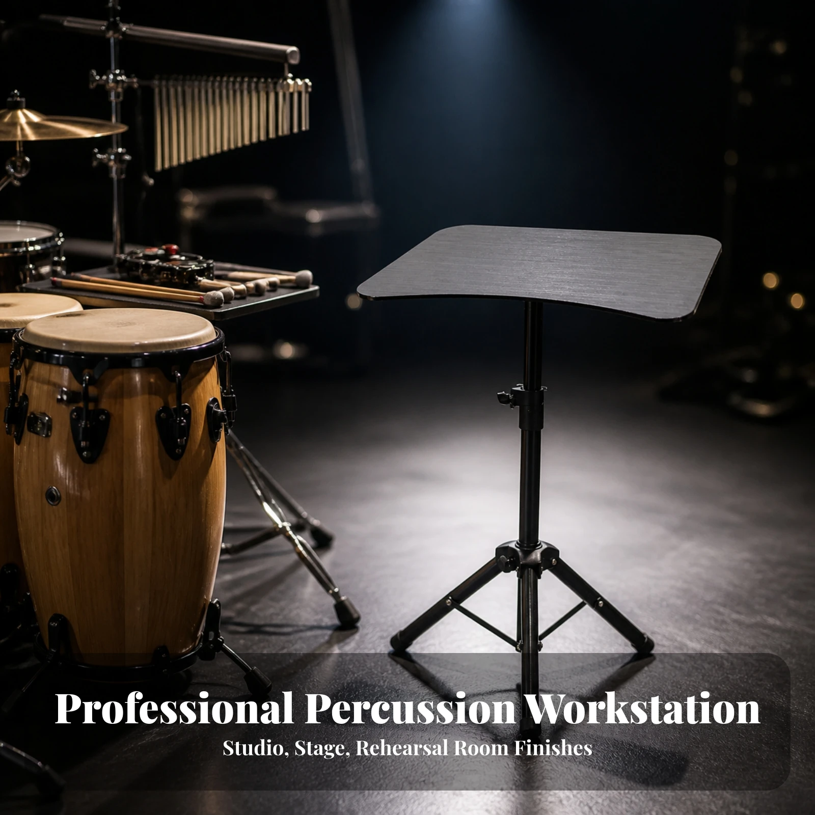Utility Table Portable Adjustable Stand with Tabletop Adjustable Utility Stand Heavy-Duty for Presenters, Home Offices, Studios