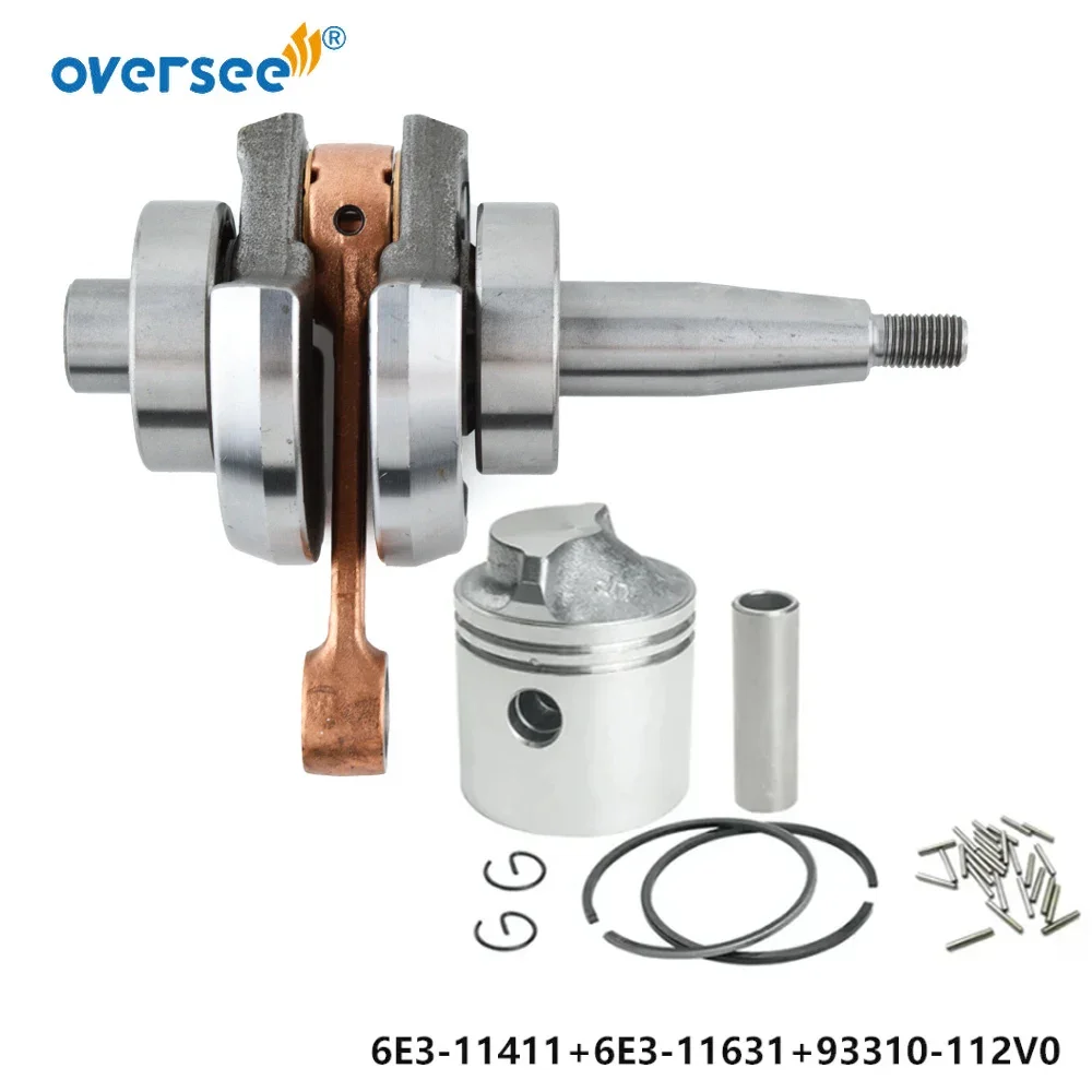 

Oversee 6E3-11400--00 6E3-11631-00-98 Outboard Motor Part Crankshaft Piston Connecting Rod For Yamaha 2 Stroke 5Hp