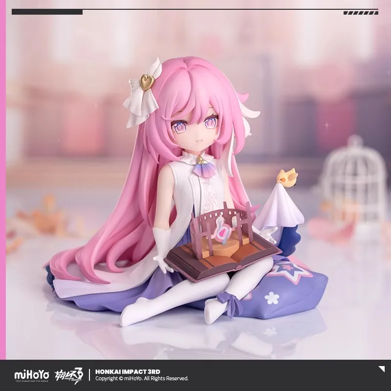 [Genuine] Game Honkai Impact Elysia Herrscher of Human: Ego Q.Ver Cosplay 9CM Cartoon Animation Cute Ornament Halloween Gift