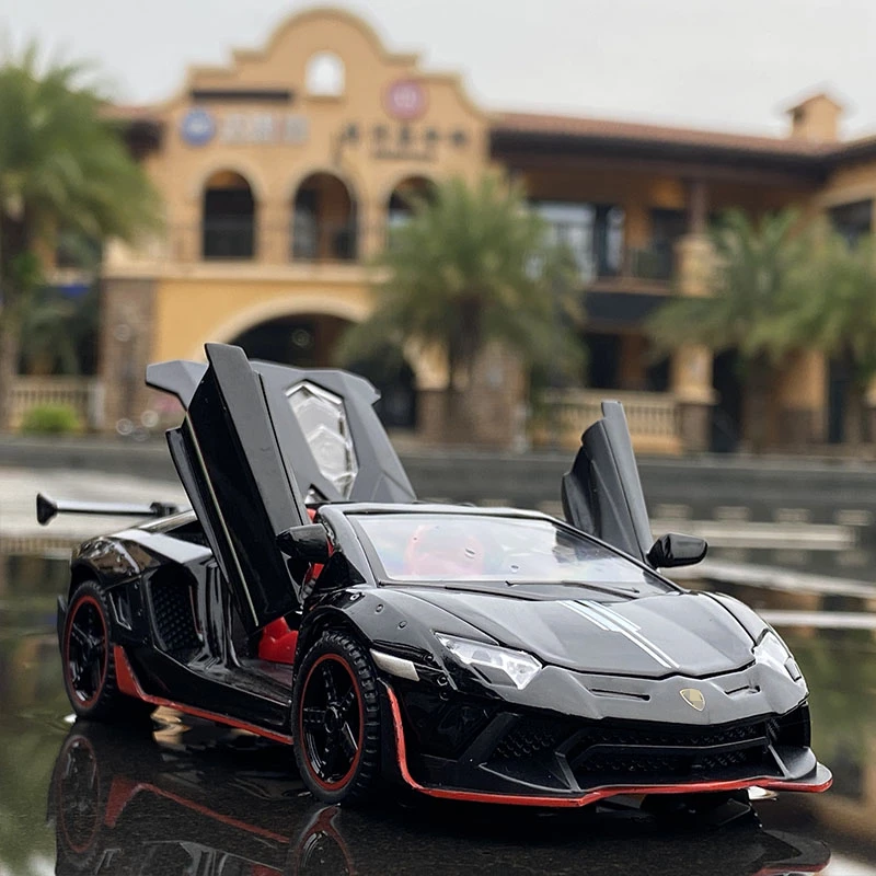 نموذج سيارة رياضية من سبيكة Aventador LP700 ، محاكاة على شكل دييكاست ، سيارات لعبة معدنية ، صوت وإضاءة ، هدية مجموعة ، 1:32
