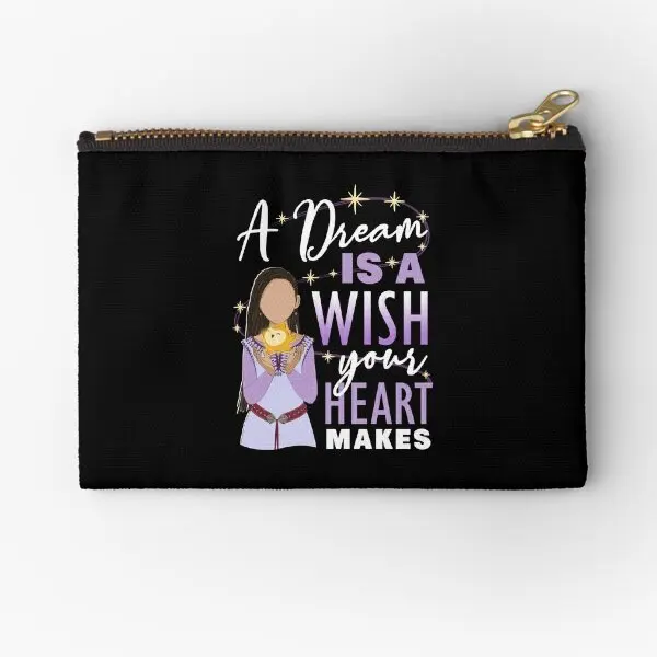 

Кошелек для денег на молнии с надписью «A Dream Is A Wish Your Heart»