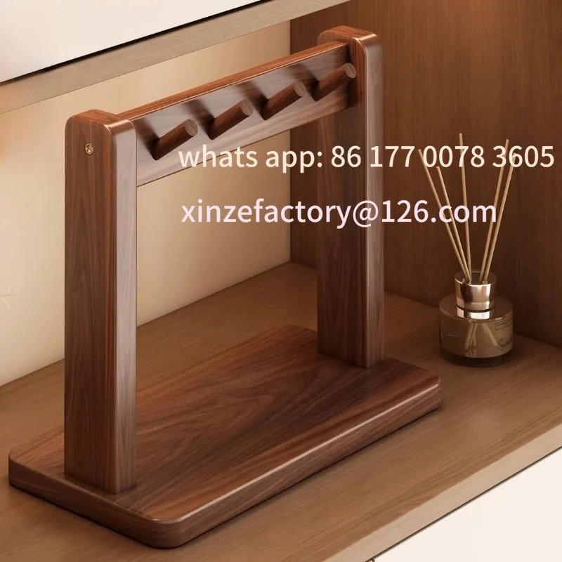 

Customizable Desktop Small Display Rack Solid Wood Entrance Storage Rack Key Hanging Rack for Entering and Leaving The House