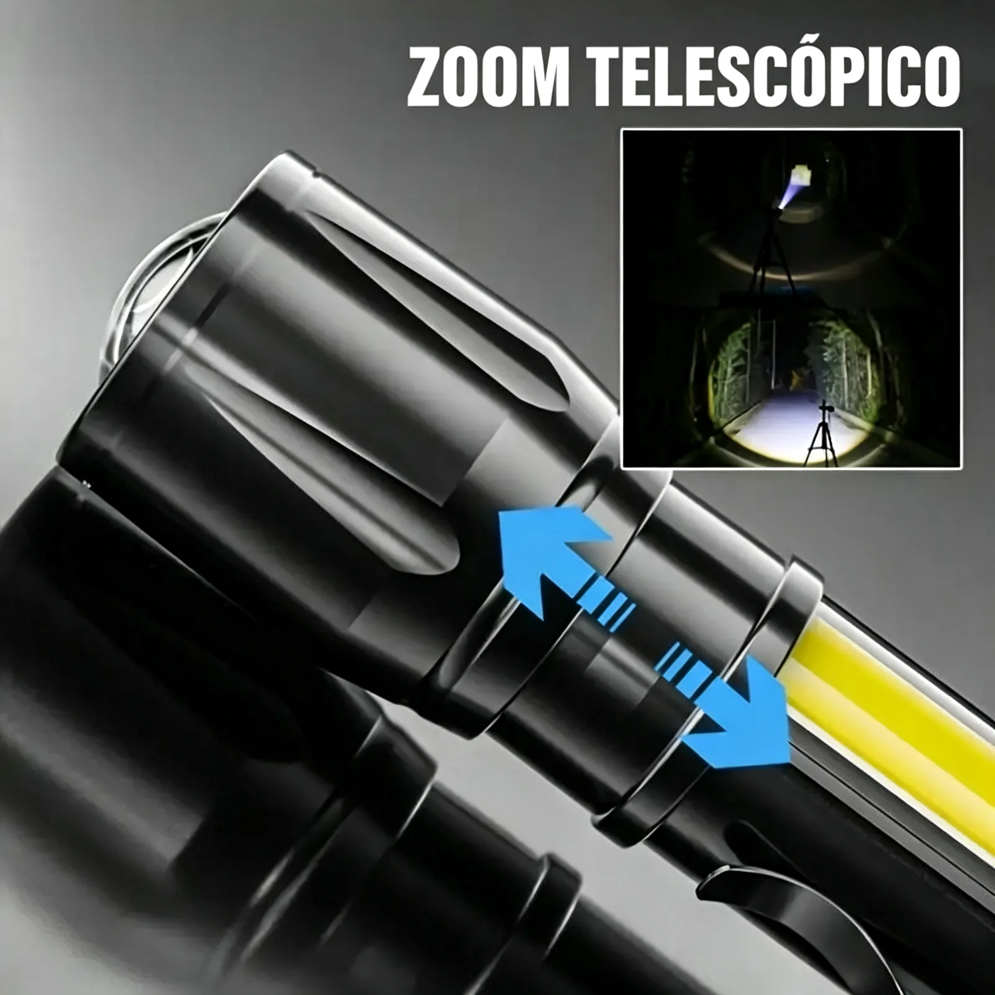 Mini LED Flashlight COB+XPE Po - Outdoor Lighting Black recension och pris