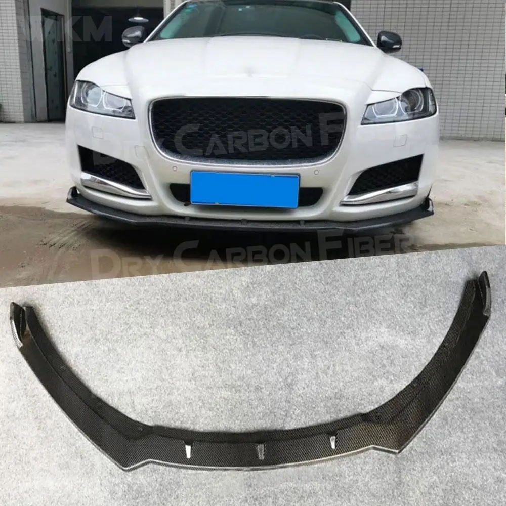 Carbon Fiber / FRP Front Lip Spoiler For Jaguar XF XFL Standard 2016 - 2019 FRP Head Bumper Extension Chin Car Styling