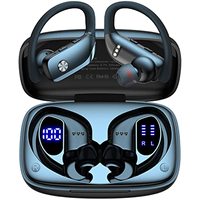 Wireless Bluetooth Headphones Earbuds  48hrs Play Back Sport Earphones with LED Display Over-Ear Buds with Earhooks Built-in Mic