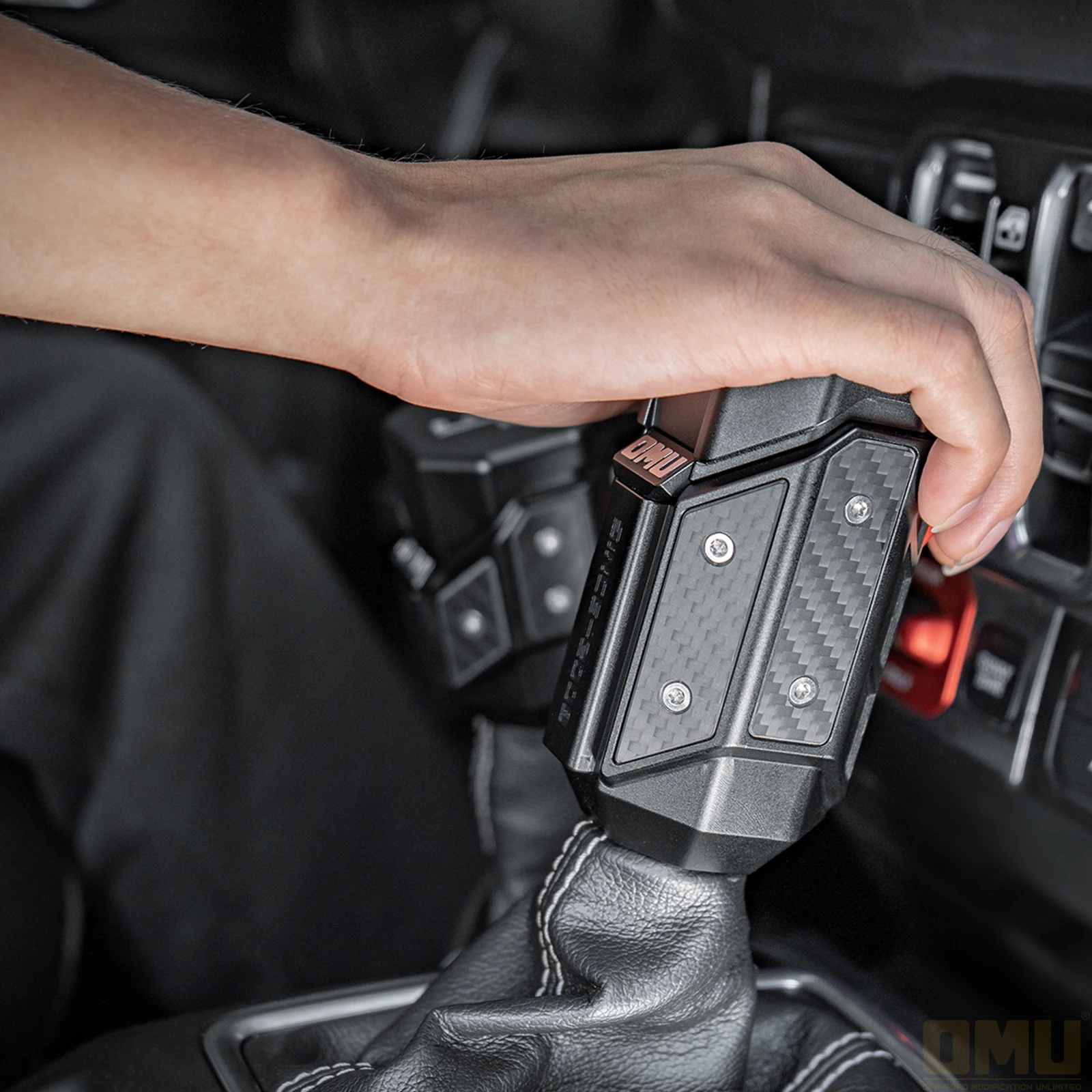 OMU 4x4 مقبض ناقل الحركة الألومنيوم لـ 2018-2024 جيب رانجلر JL المصارع JT ترقية اكسسوارات السيارات #5