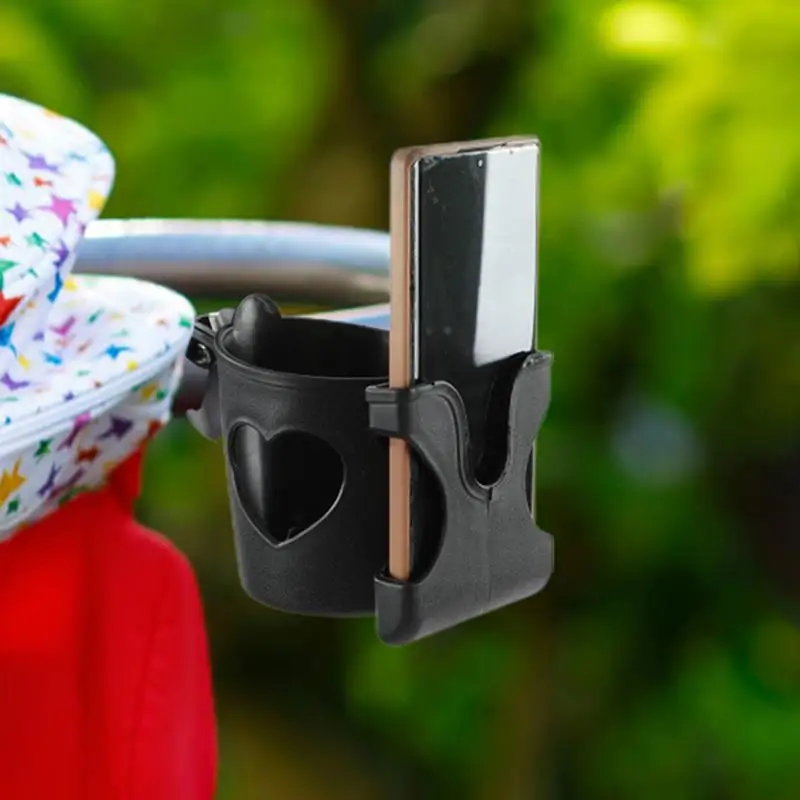 Stroller Handlebar Cup Holders Handlebar Rotatable Water Cup Holder For Stroller Drinking Bottle Storage Clip For Cycling