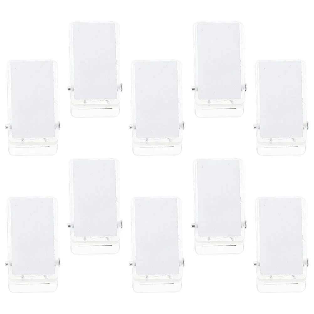 10 Pcs Self-adhesive Clip Business Card Document Holder Credit for Badge Name Tag Clips Work