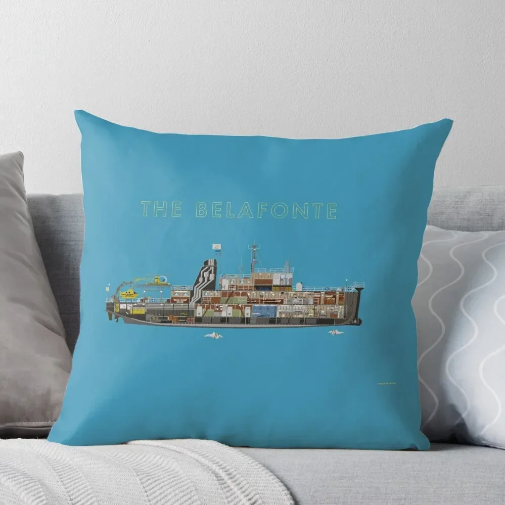 

The Belafonte - The Life Aquatic Throw Pillow Pillowcase Pillows Aesthetic christmas ornaments 2024 Sofa Pillow Cover Pillow