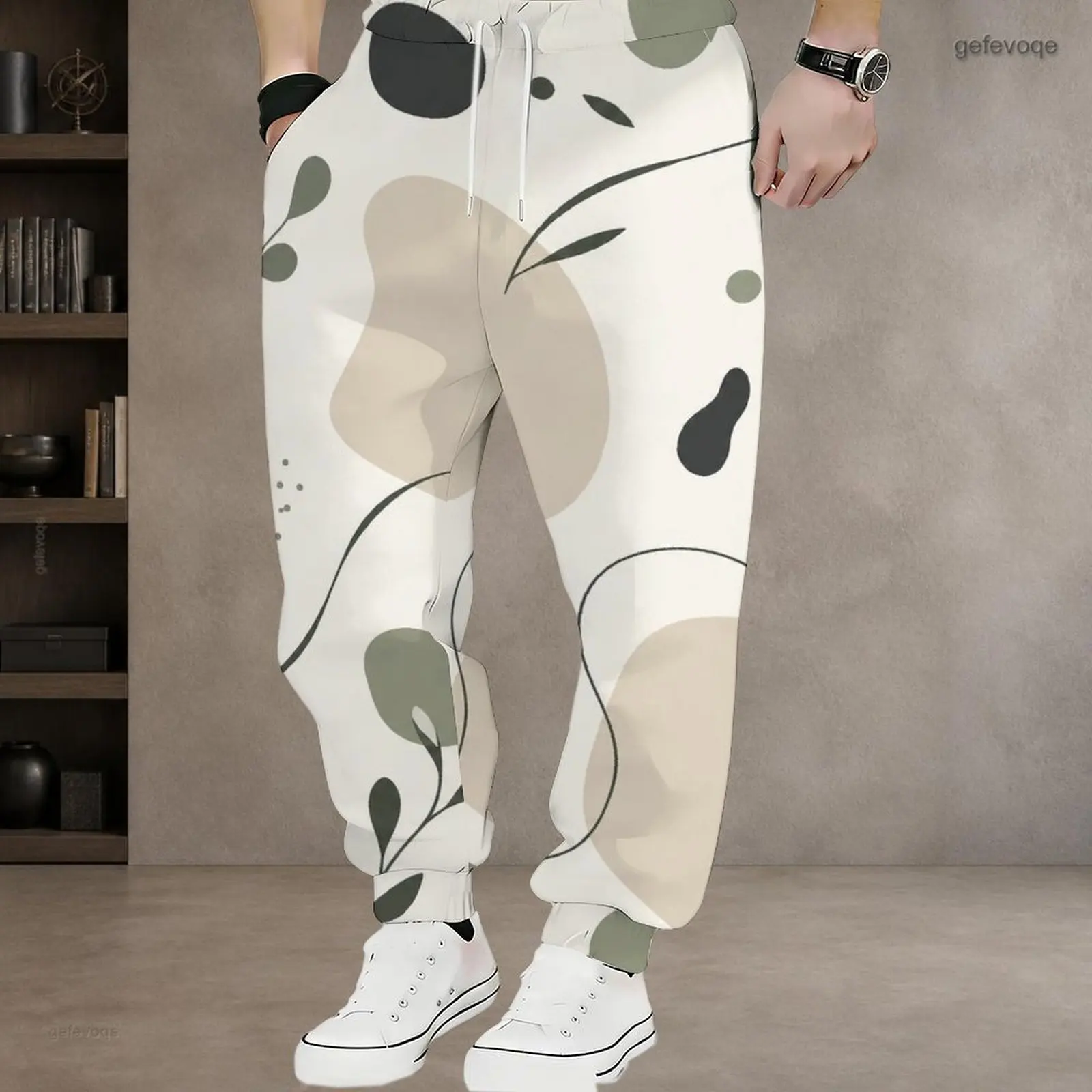 Men's Printed Drawstring Joggers — product detail 19