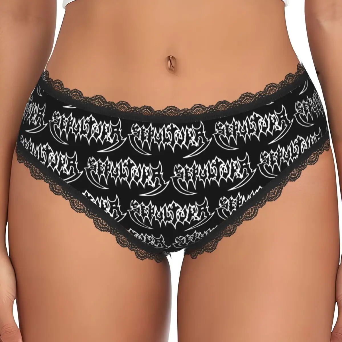 Custom Sepultura Slayer Death Metal Panties Briefs Women's Comfort Briefs Underwear Breathable Female Underpants