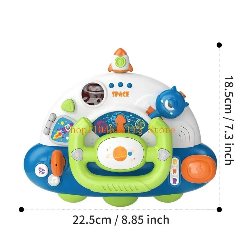 Volante in ABS giocattolo interattivo di simulazione del conducente del bambino 5asd con suoni di luci per l'apprendimento e il gioco di ruolo in età prescolare