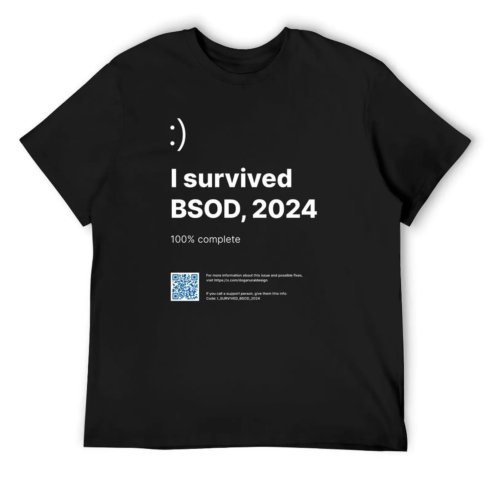 

I Survived BSOD 2024 T-Shirt basketball graphic tees graphic t shirts boys whites boys animal print mens t shirts casual stylish