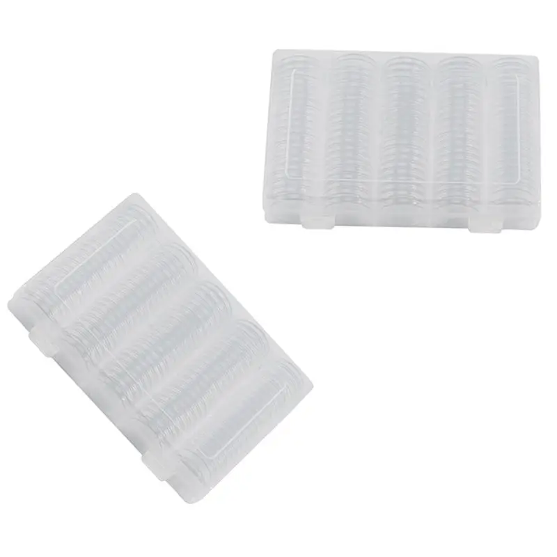 

Держатели для монет 17/20/25/27/30 мм, 200 шт. серебряных капсул для монет с пенопластовой прокладкой, профессиональный футляр для монет