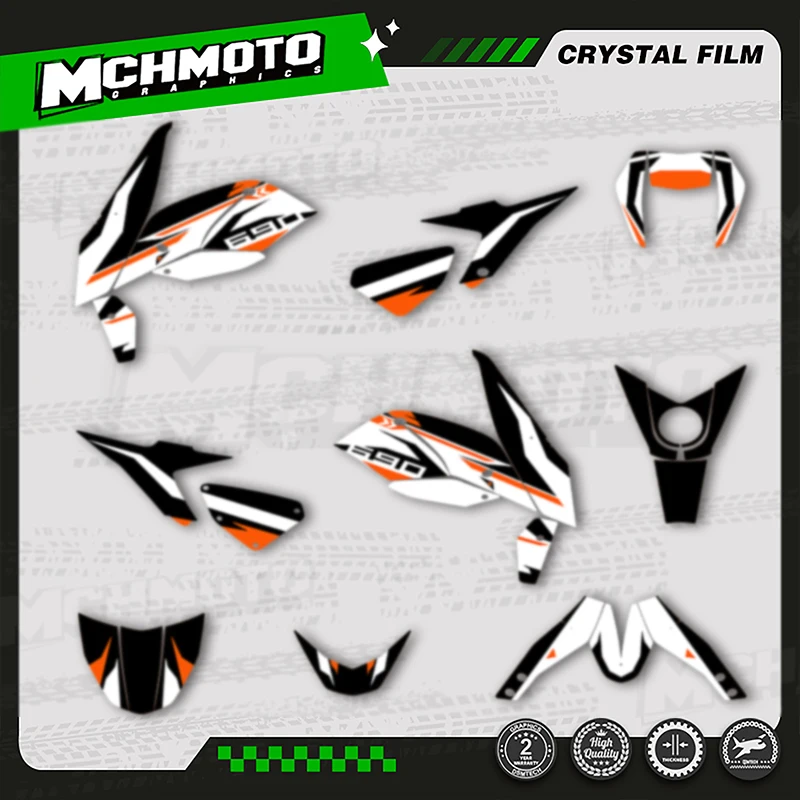 

MCHMFG Custom Team Motorcycle Graphics Background Decals Stickers Kits For KTM 2012-2020 DUKE 690 Number Name Custom
