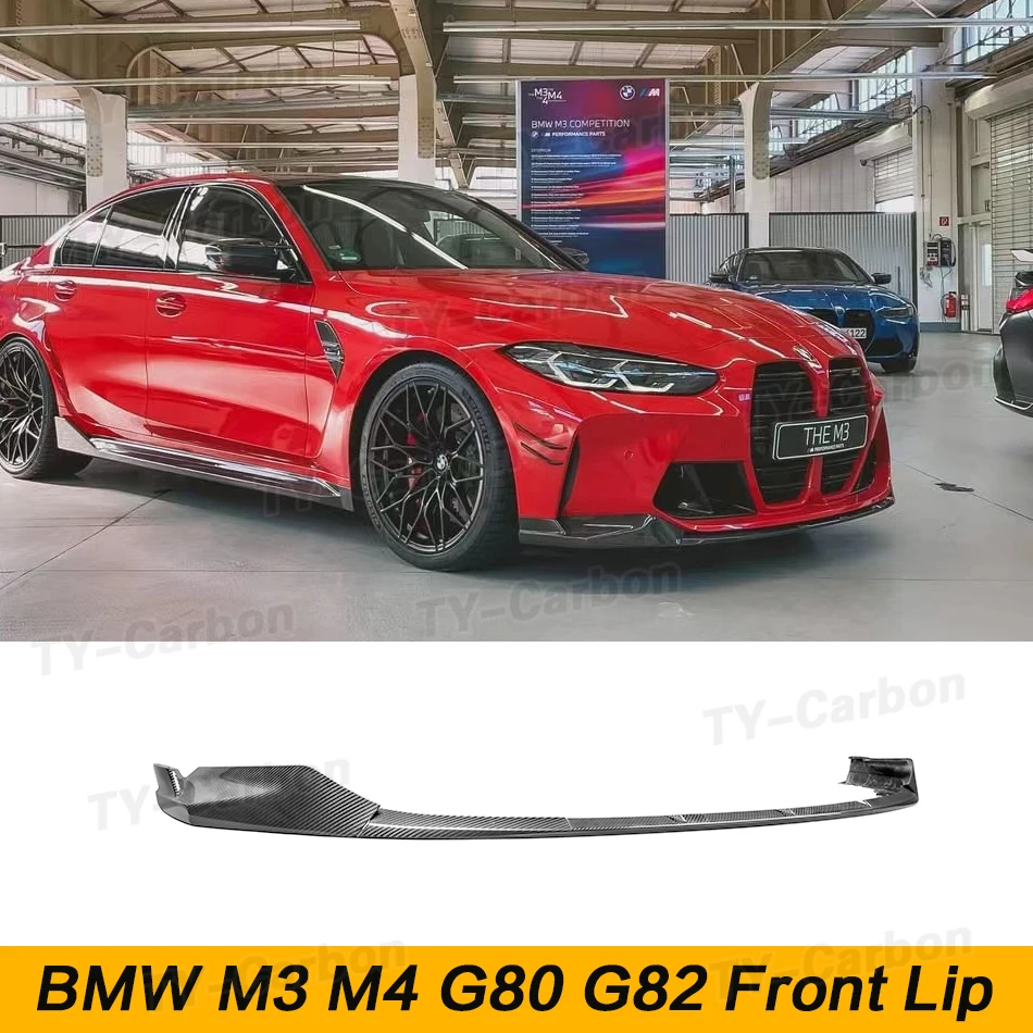 Carbon Fiber FRP Car Front Bumper Splitter Lip MP Body Kit Diffuser Lip For BMW 3 Series 4 Series G80 G82 G83 M3 M4 2021+