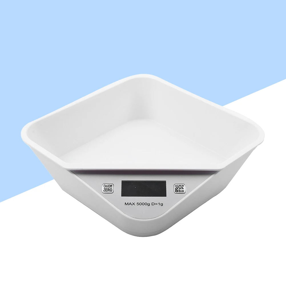 

Kitchen Scale White Electronic Cats and Dogs Easy-to-use Digital Weighing Machine