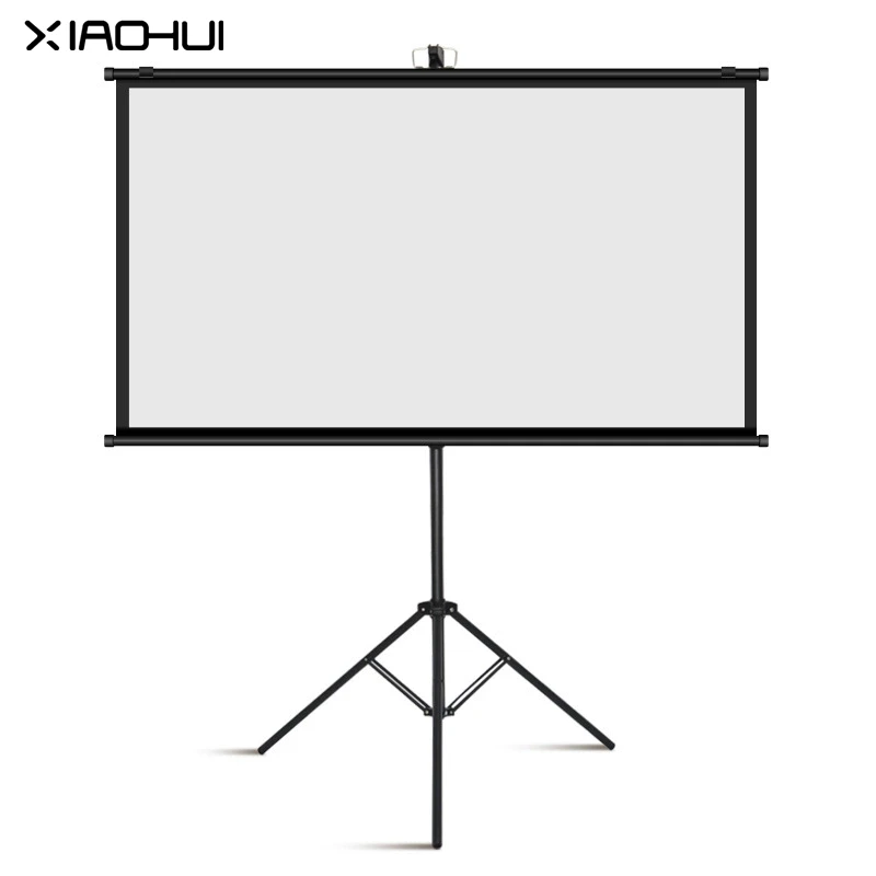 

Xiaohui Home Theater Portable Stand Projection Screen Home Mobile Picture Quality HD Bedroom Outdoor Office Projector Curtain