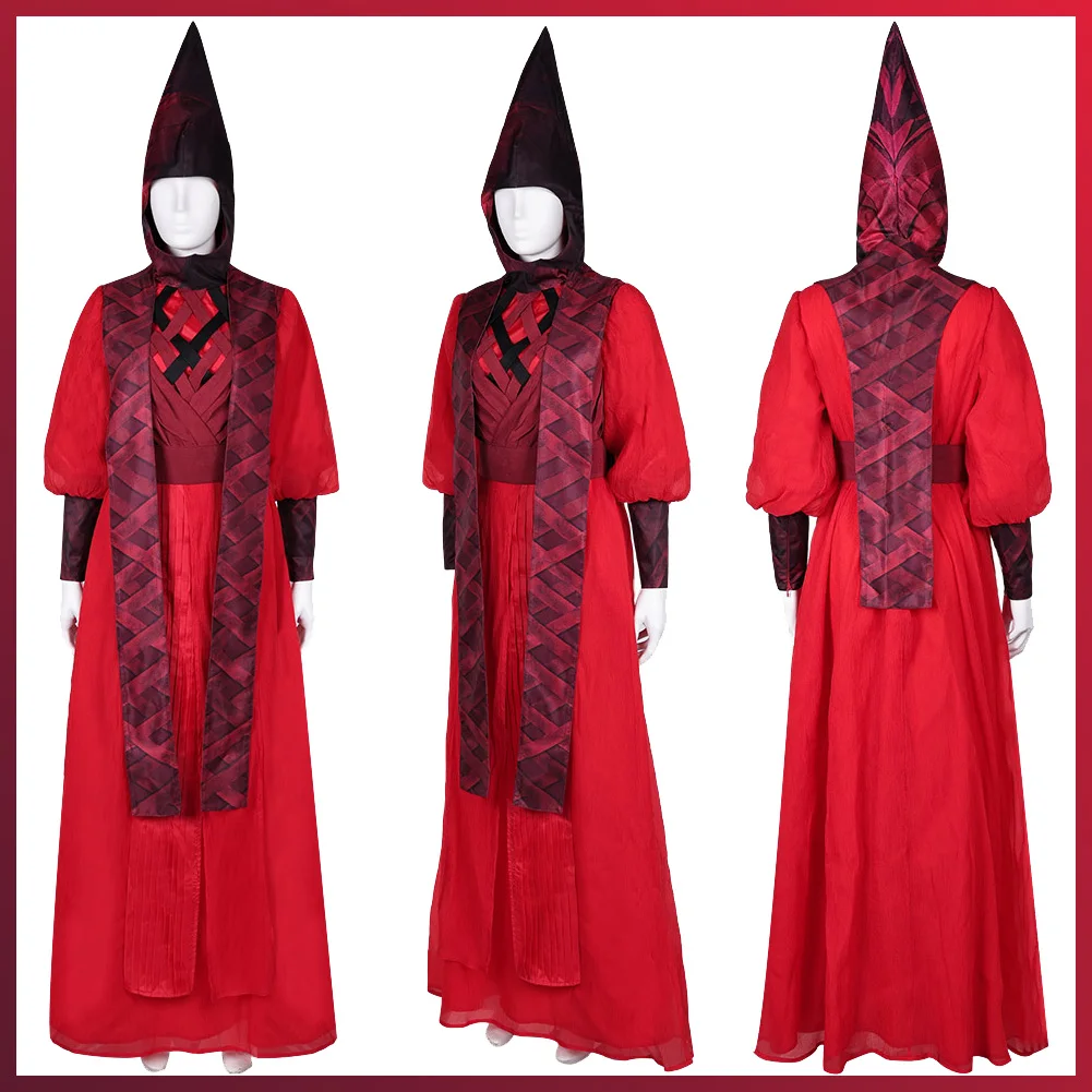 

2023 TV Asoka Costume Disguise Witch Cosplay Fantasy Red Robe Adult Women Roleplay Fantasia Outfits Female Halloween