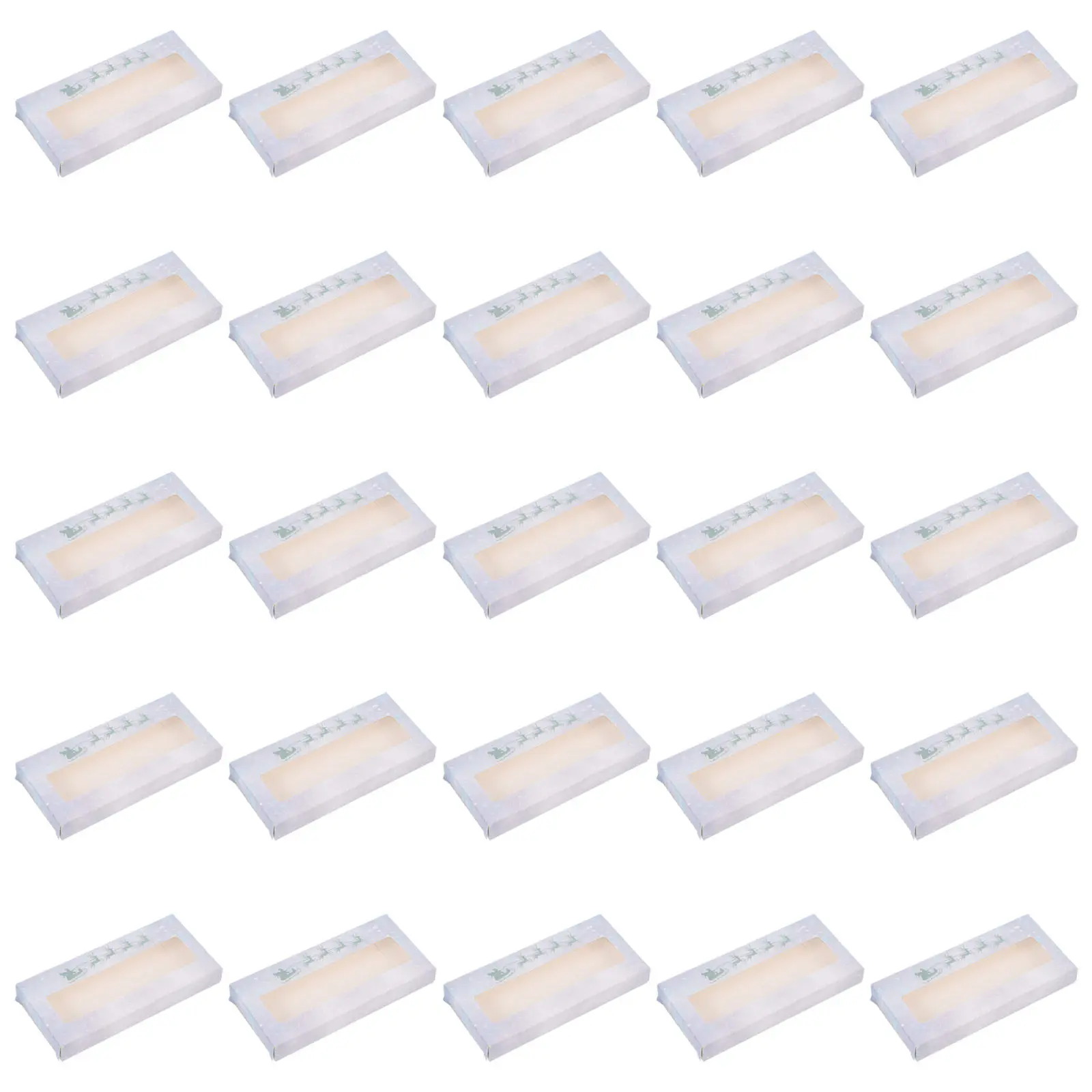 25Pcs Eyelash Package Box Xmas Eyelash Storage Case Christmas Theme False Lashes Holder Keeps Lashes Intact Easy Open Design
