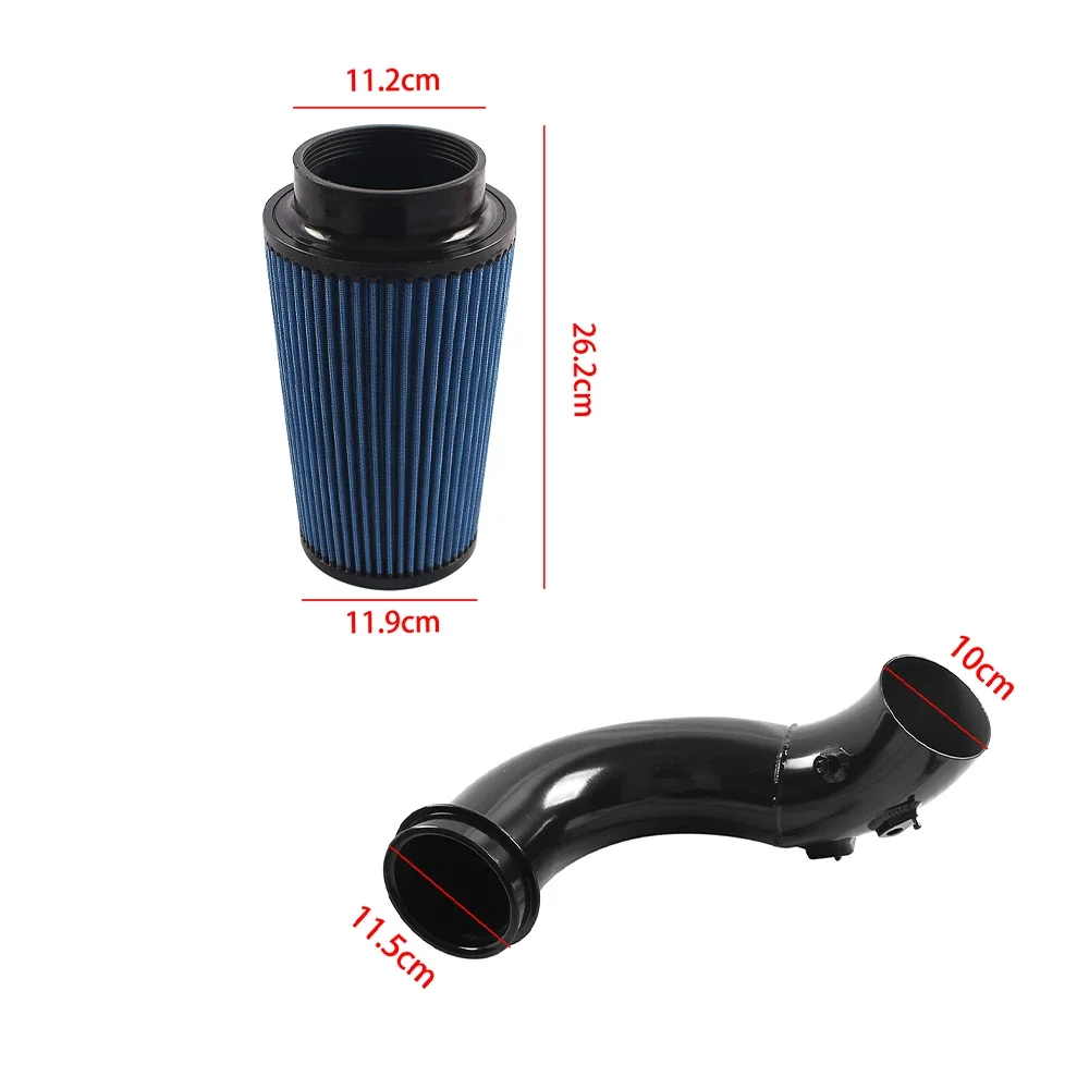 Sistema de entrada de aire de aluminio para coche, Kit de tubo de entrada de aire frío Turbo con filtro de aire para Dodge Ram 2500 3500 6.7L Cummins Diesel 07-12
