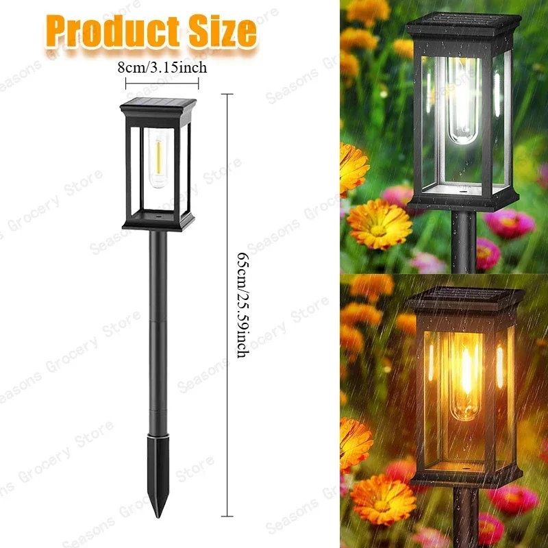 Solar Pathway Lights Outdoor Solar Powered Garden Lights for Walkway Yard Backyard Lawn Patio Landscape Lighting Decoration view 6