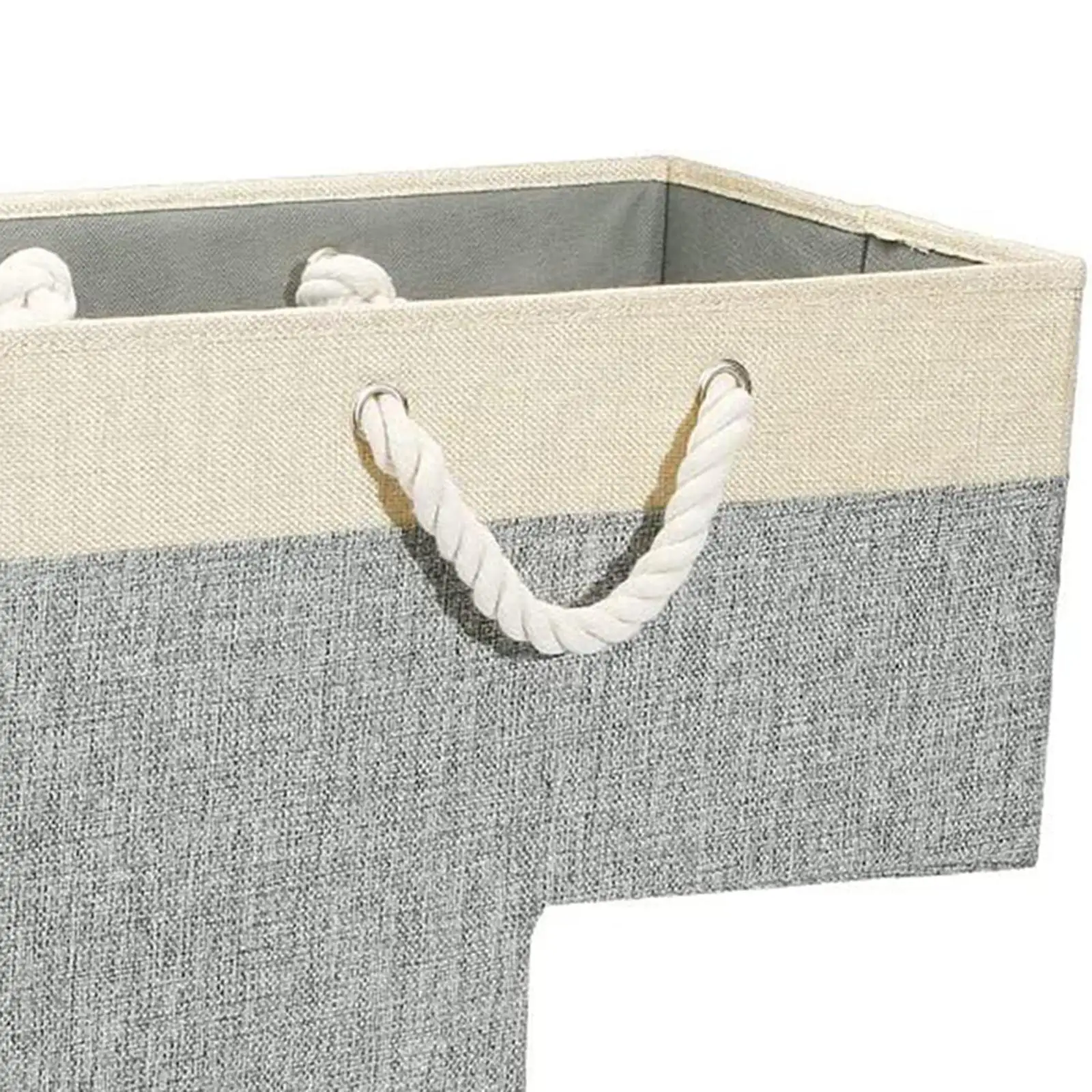 L Shaped Stair Case Basket Portable Rope Handle Foldable Staircase Storage for Wooden or Carpeted Steps