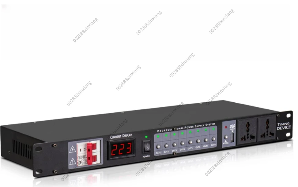 1pcs Sequence Controller 8-way 10 Way Professional Power Supply Sequencer, High-power Socket, Stage Computer Central Control