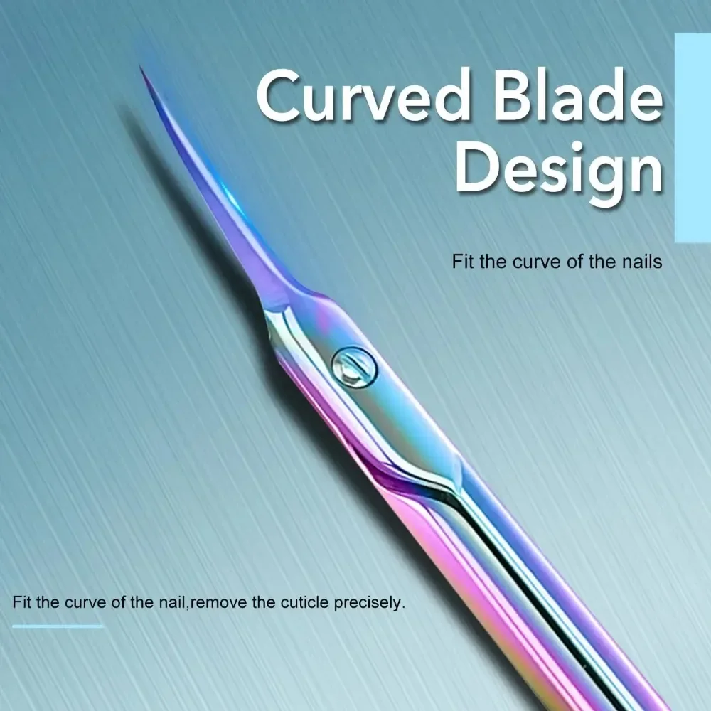 กรรไกรตัดหนังกําพร้า Extra Fine Cuticle Trimmer สําหรับเล็บมือและเล็บเท้า Curve Blade ที่แม่นยํา Pointed Tip Grooming Kit สําหรับเล็บ Art