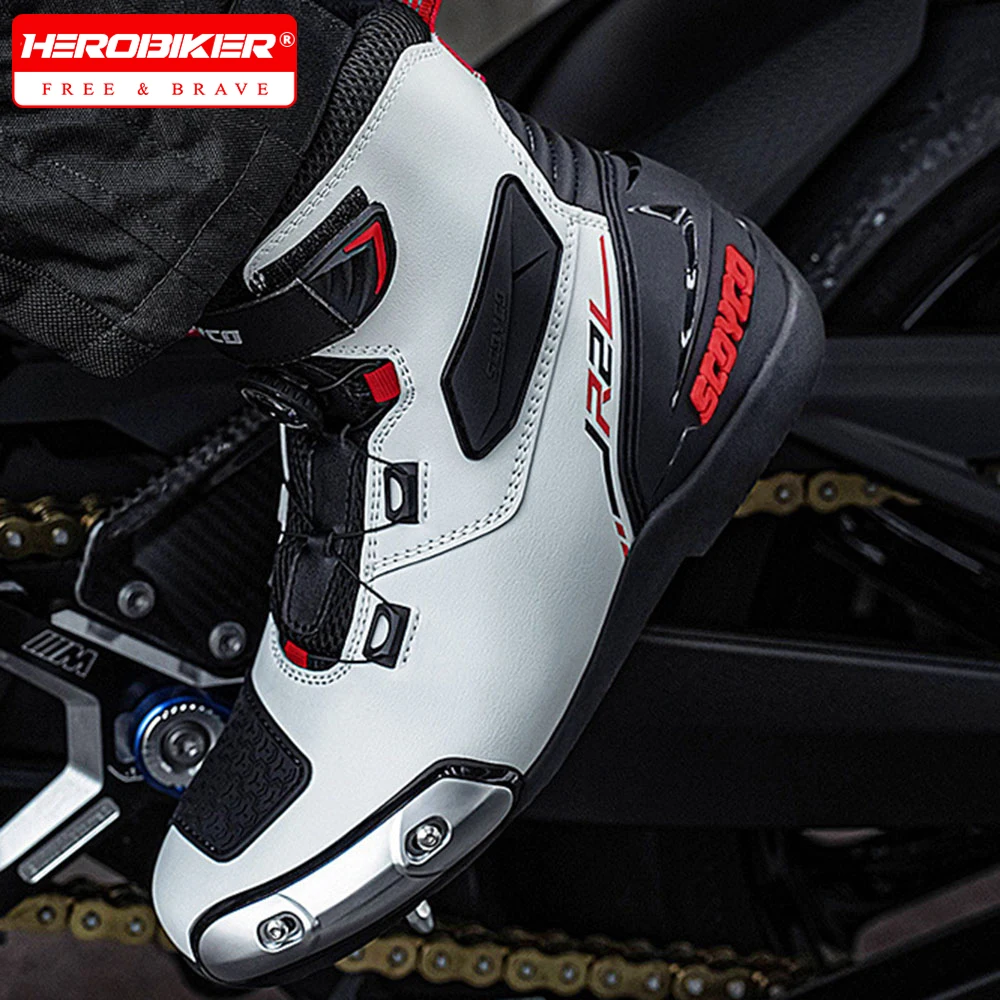 

Men's Motorcycle Boots Motorbike Shoes Enduro Motorcycle Boots Anti-fall Motocross Mountain Boots Breathable Riding Boots