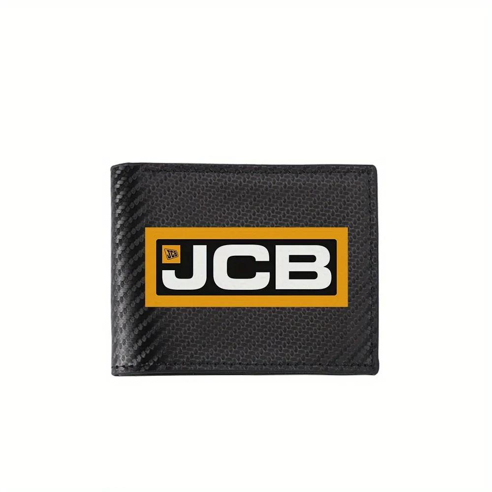JCB logo white bold black background Men's Wallets Simple Business Modern Stylish Printing Design Gifts For Father Boyfriend Chr