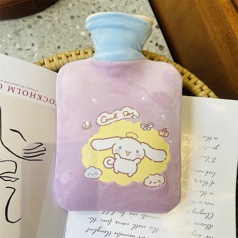 Kawaii Sanrio Anime 2000Ml Hot-Water Bag Cute Cinnamoroll Cartoon Portable Large Capacity Comfortable Girls Birthday Gifts