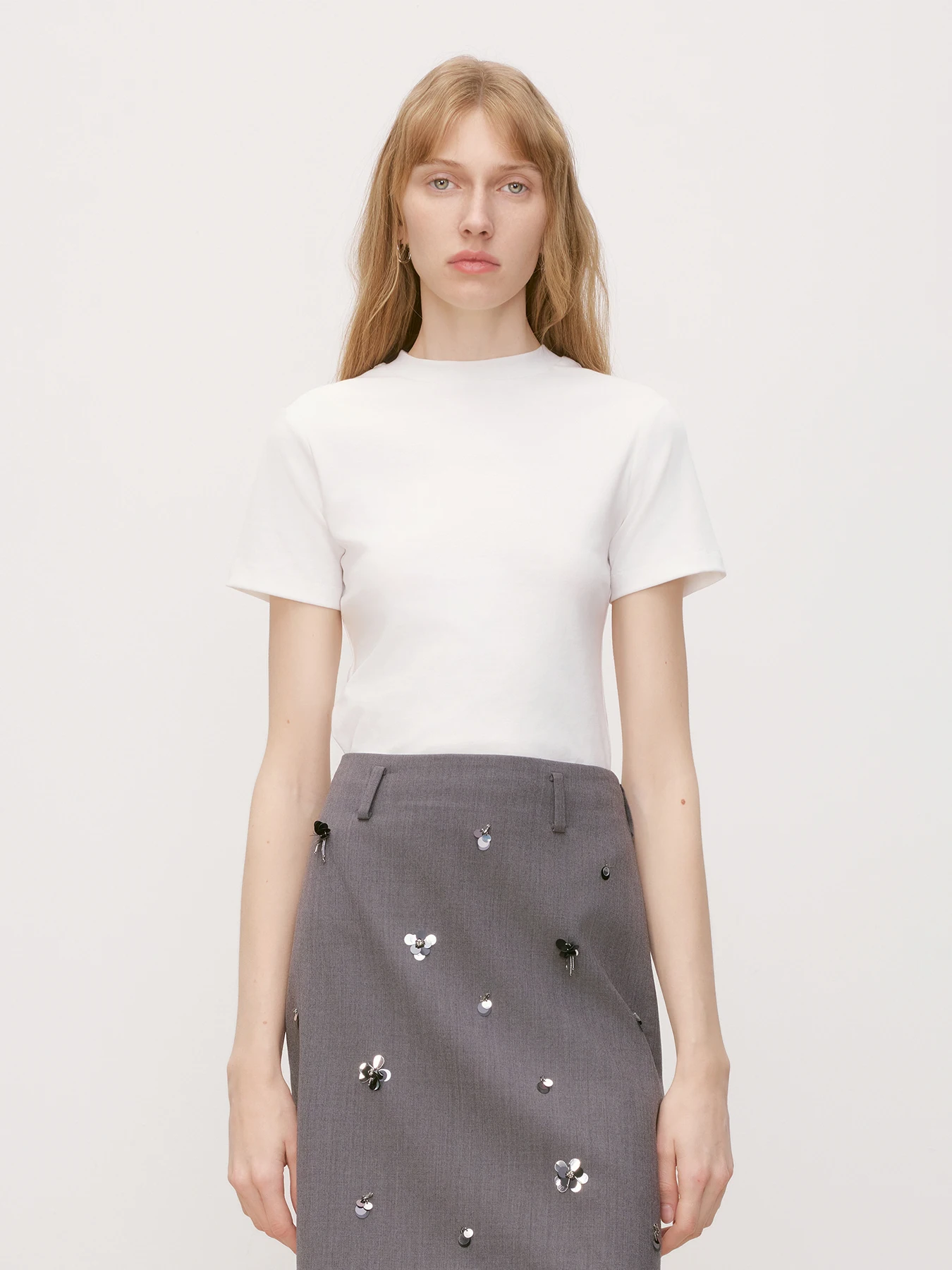 

Comfortable Classic River Knitted ort Sve T-irt round Ne INS Iuencer Sle Cotton Feeling No Restriction