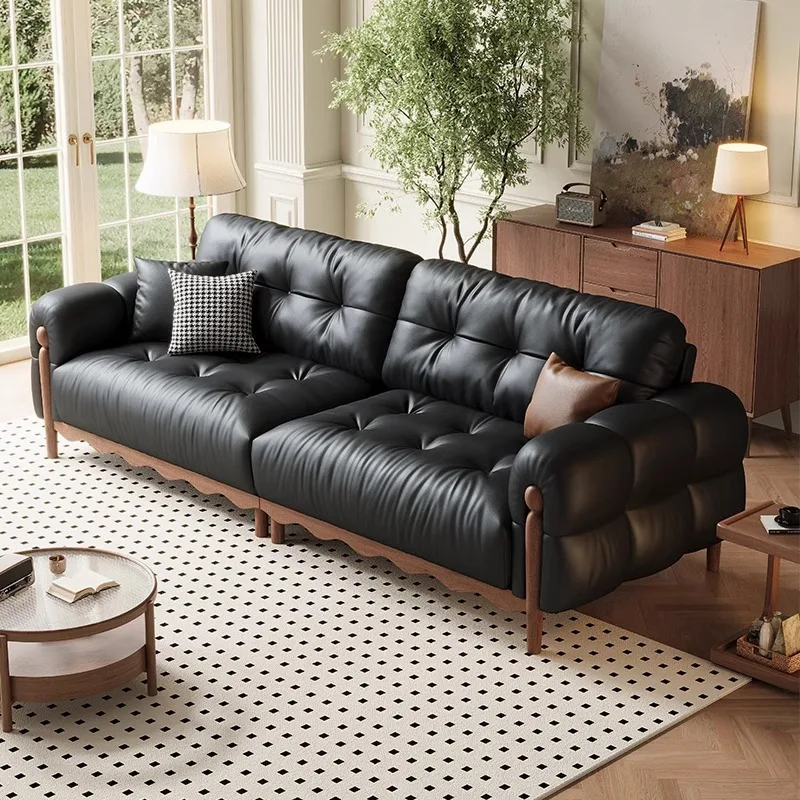 Sofá medieval de couro francês