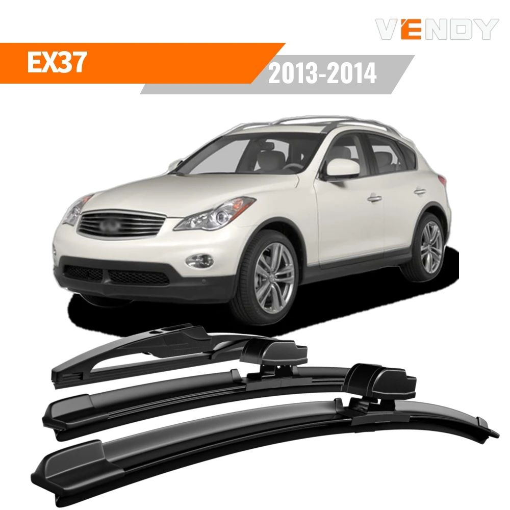 

1set Front & Rear Windshield Wiper Blades Windscreen Wipers For Infiniti EX37 2013-2014 Rubber Brushes Car Accessories Refills