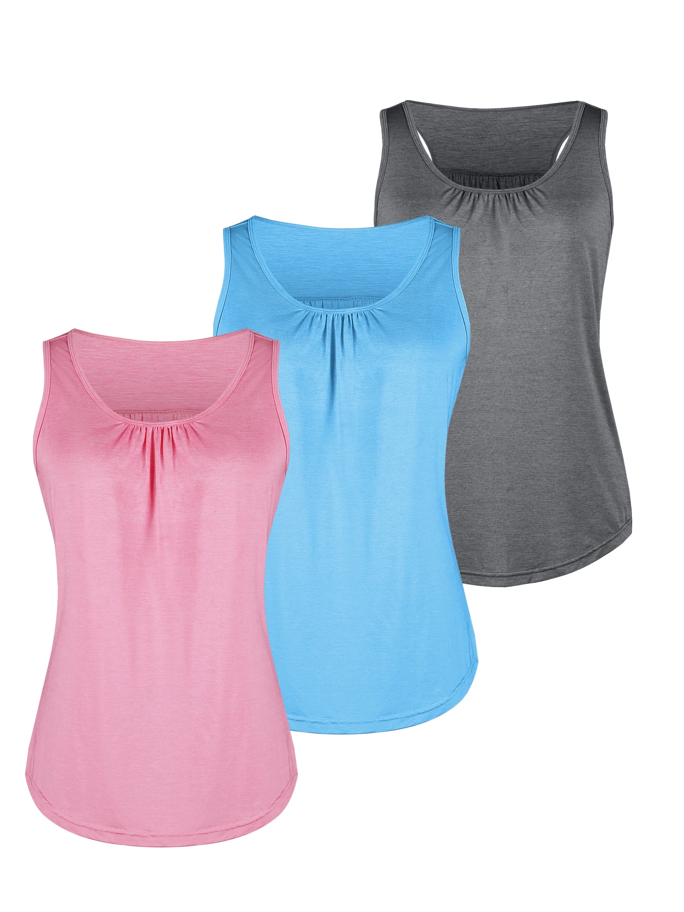 1/2/3/4pcs Sports T-shirt women summer breathable sexy beauty back fitness wear running training short sleeveless yoga top