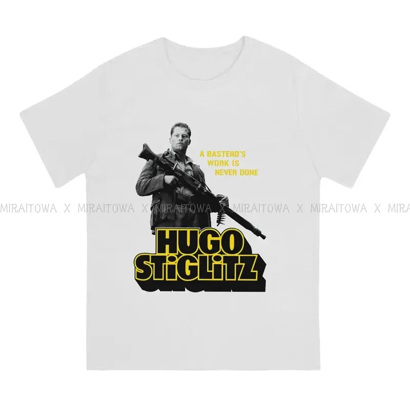 Y2K Inglourious Basterds Aldo Raine TShirt For Men HUGO STIGLITZ IS A BASTERD Basic Summer Tee T Shirt Novelty Trendy Loose