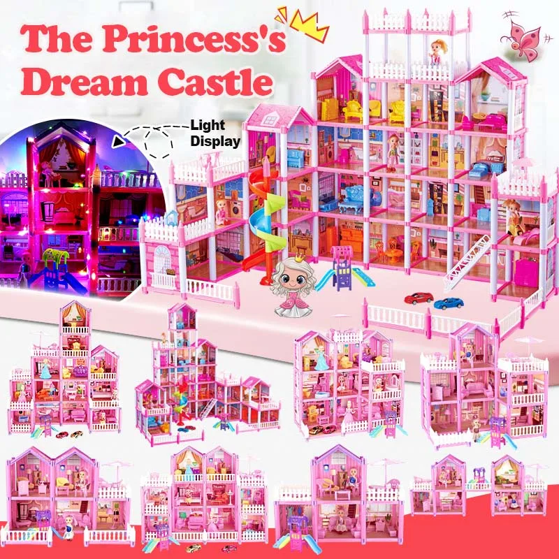 

Кукольный домик «сделай сам», сборка виллы, ролевые игры, детский замок принцессы мечты, кукольный домик, головоломка, игрушка, строительный комплект, подарок на день рождения