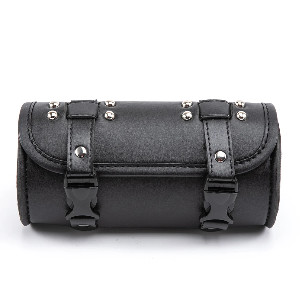 

Motorcycle Universal Fork Bag Leather Saddlebags Tool Bag Storage Pouch Waterproof for Harley Sportster