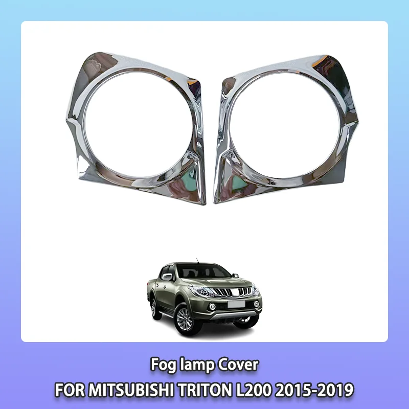

Auto Fog Lamp Cover For MITSUBISHI TRITON L200 2015-2019 Chrome fog light cover accessories trim