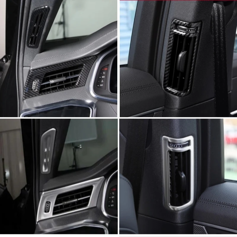 

For Audi A6 C8 A7 2019 - 2023 LHD Interior Accessories Center Air Conditioning AC Outlet Vent Frame Cover Trim